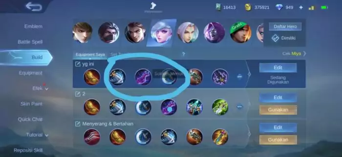 Item wajib miya mobile legends