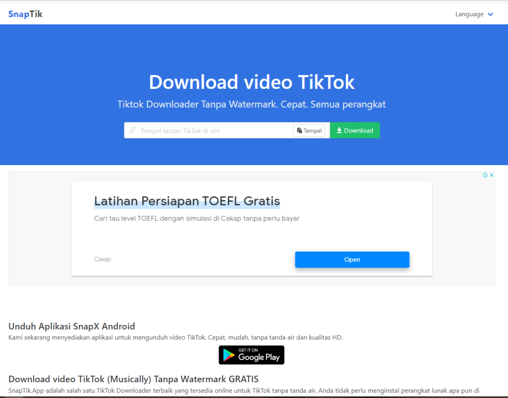 Cara Download Video Tiktok Tanpa Watermark