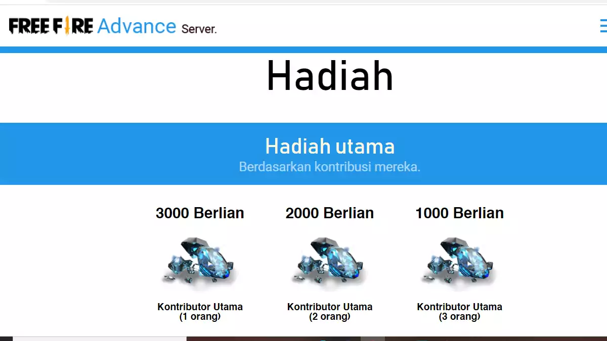 diamond gratis ff advance server 2022