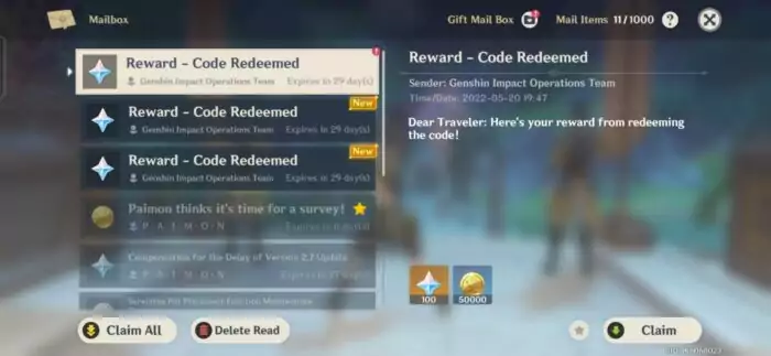 Kode Redeem Genshin Impact Terbaru