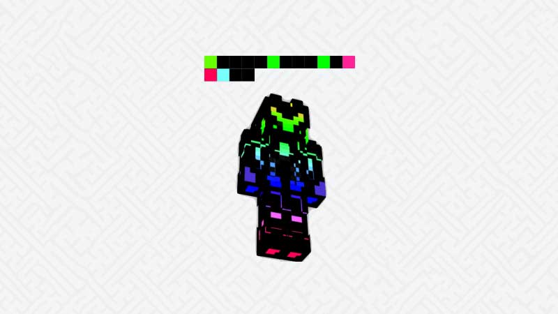 Skin Minecraft Frost Diamond - Black Rainbow