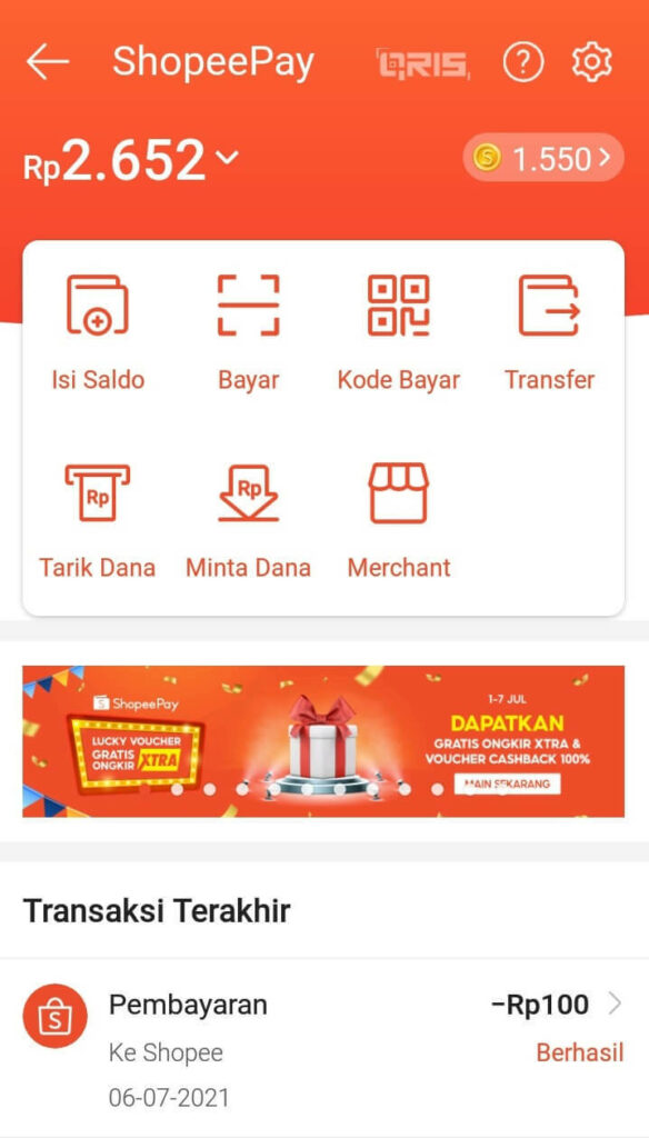 Cara mengisi shopeepay lewat Dana