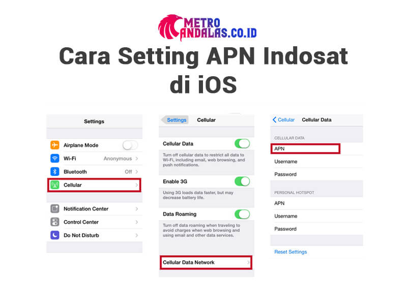 Cara Setting APN Indosat ios