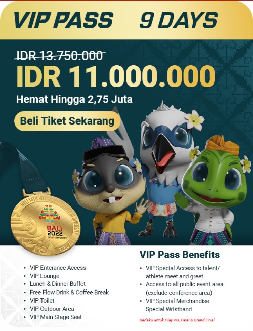 Tiket IESF Bali 14th World Esports Championship!