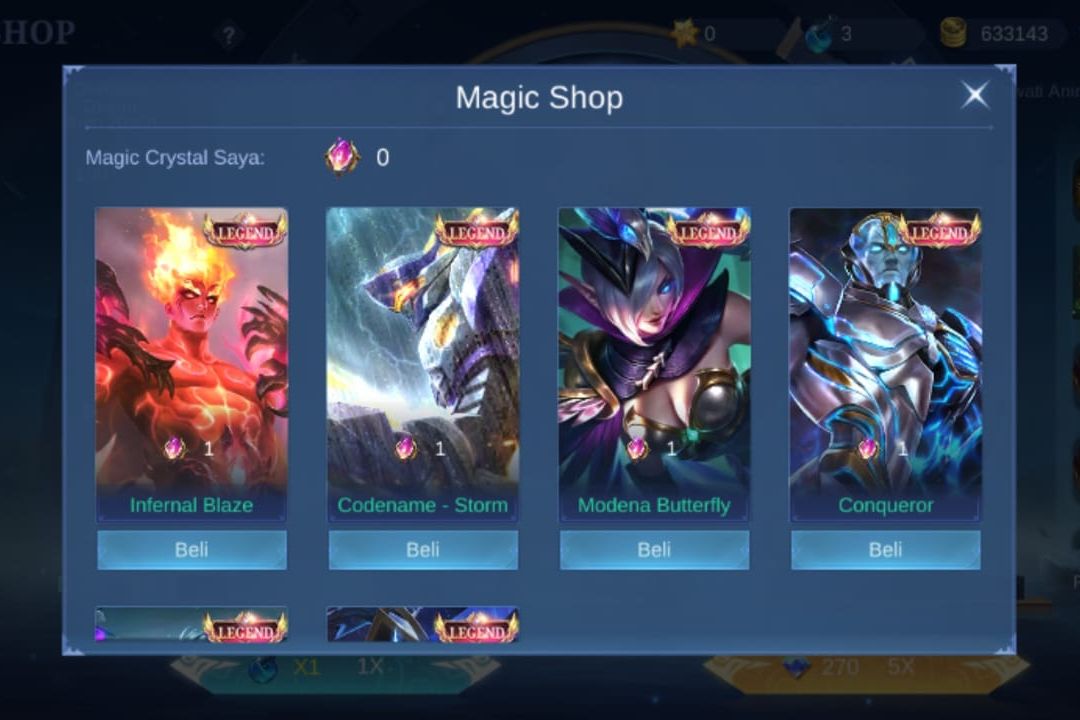 Skin Mobile Legends Termahal. Legends Series