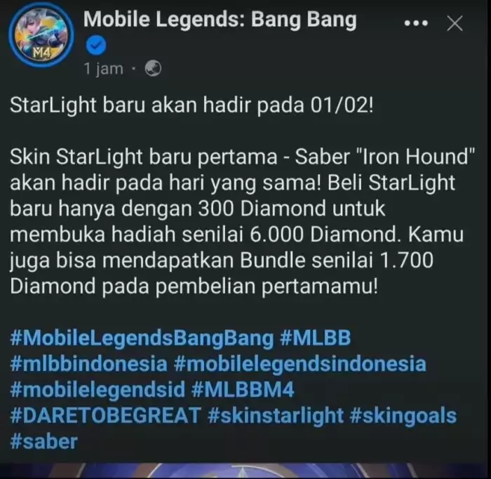 Harga Skin Starlight