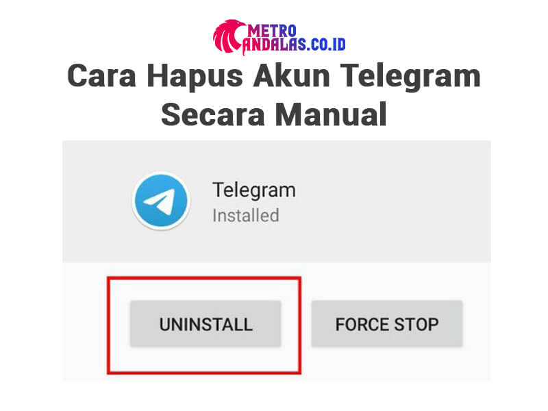 hapus aplikasi telegram