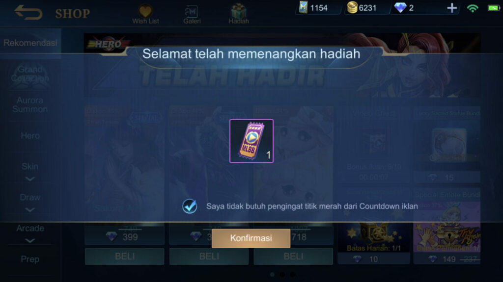 ad ticket ml terbaru