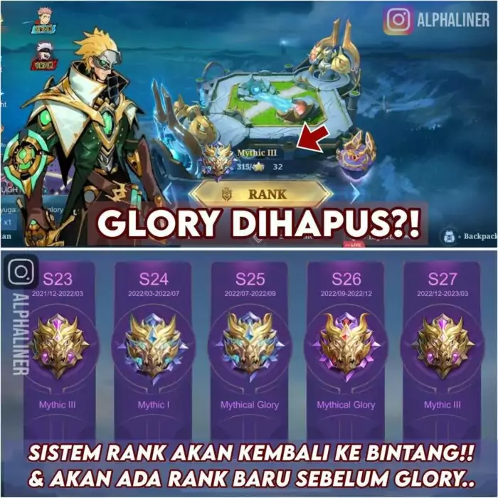 Rank Baru Mobile Legends