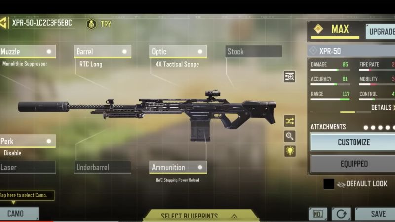 cara setting senjata di call of duty mobile