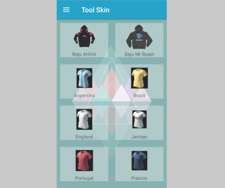 Tool Skin Free Fire Baju