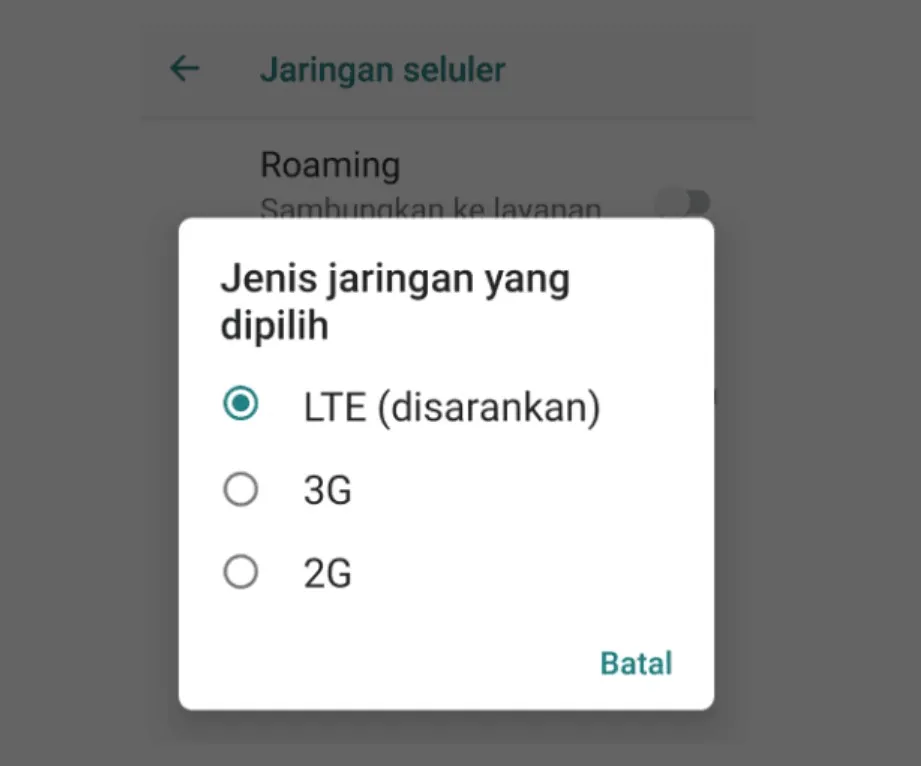 Konfigurasi jaringan untuk memperbaiki sinyal