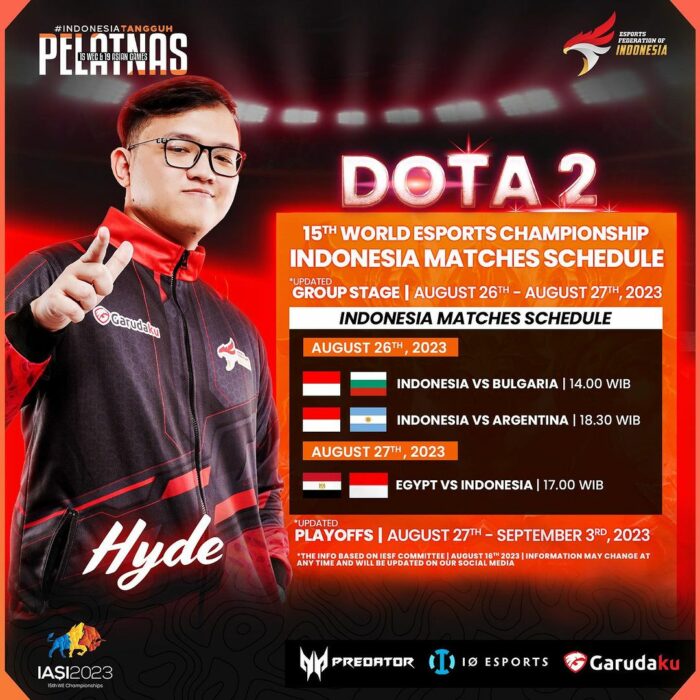 Jadwal DOTA 2 IESF