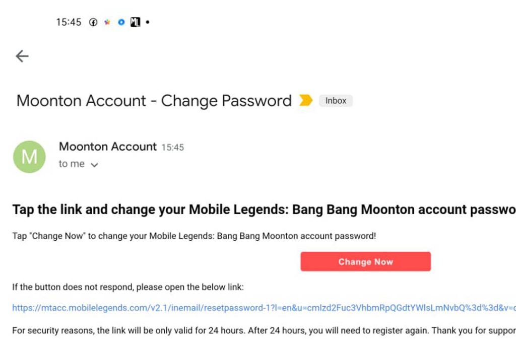 Cara Melihat Kata Sandi Mobile Legends - Cek Email Yang Didaftarkan Di Atas