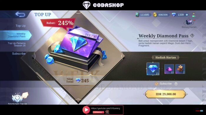 Weekly Diamond Pass