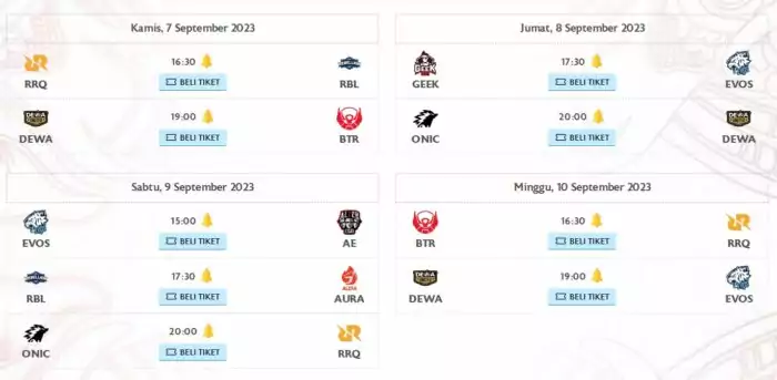 Jadwal MPL ID S12