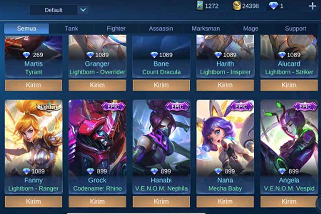 Cara Kirim Hero Mobile Legends ke Teman Tanpa Diamond - Hadiahkan Diamond