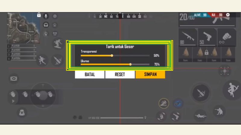 Cara Setting HUD Free Fire